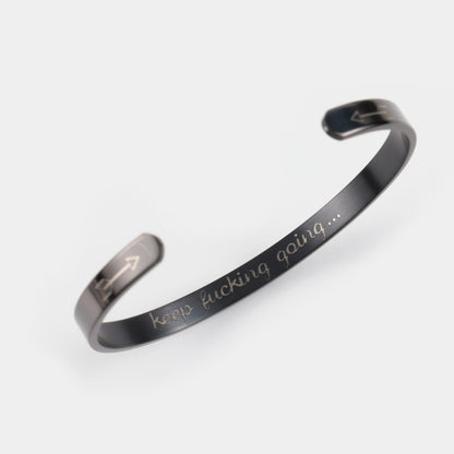 Ανδρικό βραχιόλι Mar &amp; Mar Quote Cuff από ανοξείδωτο ατσάλι