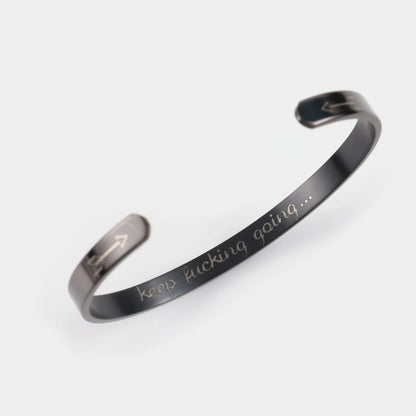 Ανδρικό βραχιόλι Mar &amp; Mar Quote Cuff από ανοξείδωτο ατσάλι