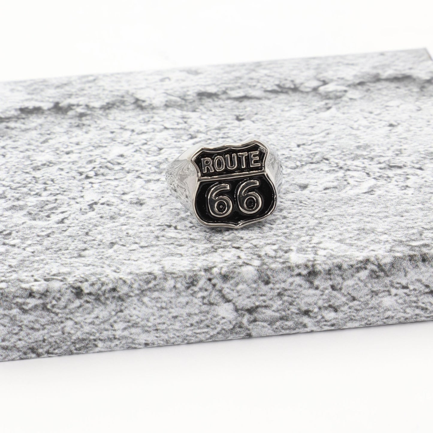 Ανδρικό δαχτυλίδι Mar & Mar Route 66 από ανοξείδωτο ατσάλι