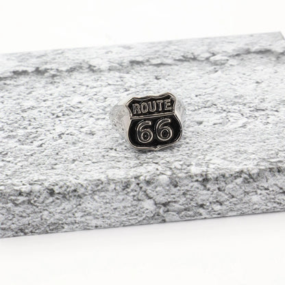 Ανδρικό δαχτυλίδι Mar & Mar Route 66 από ανοξείδωτο ατσάλι