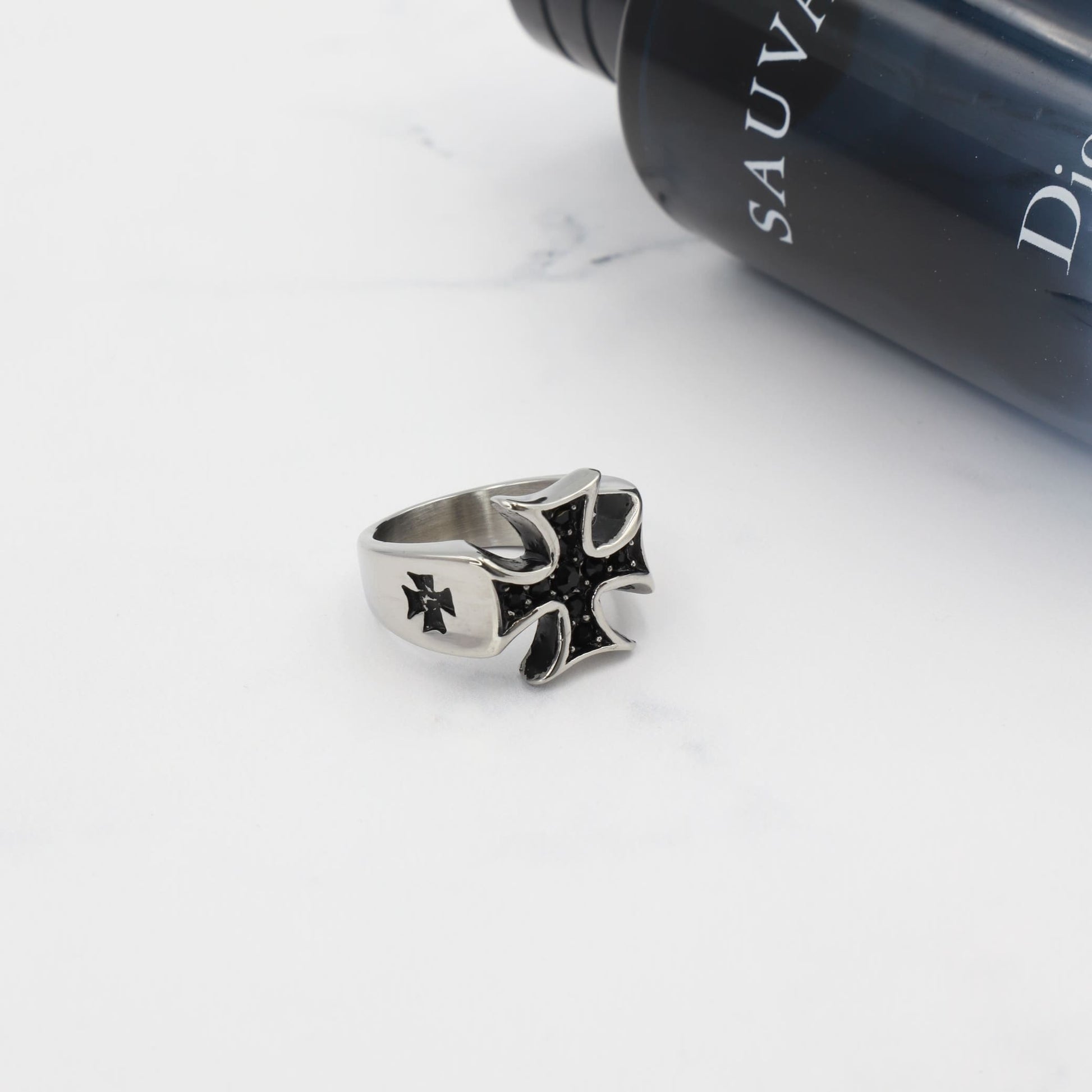 Ανδρικό δαχτυλίδι με σταυρό Mar & Mar Cross II από ανοξείδωτο ατσάλι