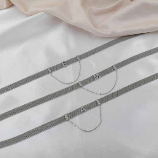 Κολιέ choker μονόγραμμα Mar and Mar Monogram Choker από ανοξείδωτο ατσάλι