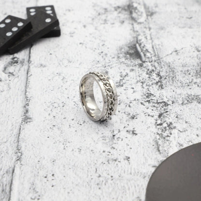 Ανδρικό δαχτυλίδι με αλυσίδα Mar & Mar Chained από ανοξείδωτο ατσάλι