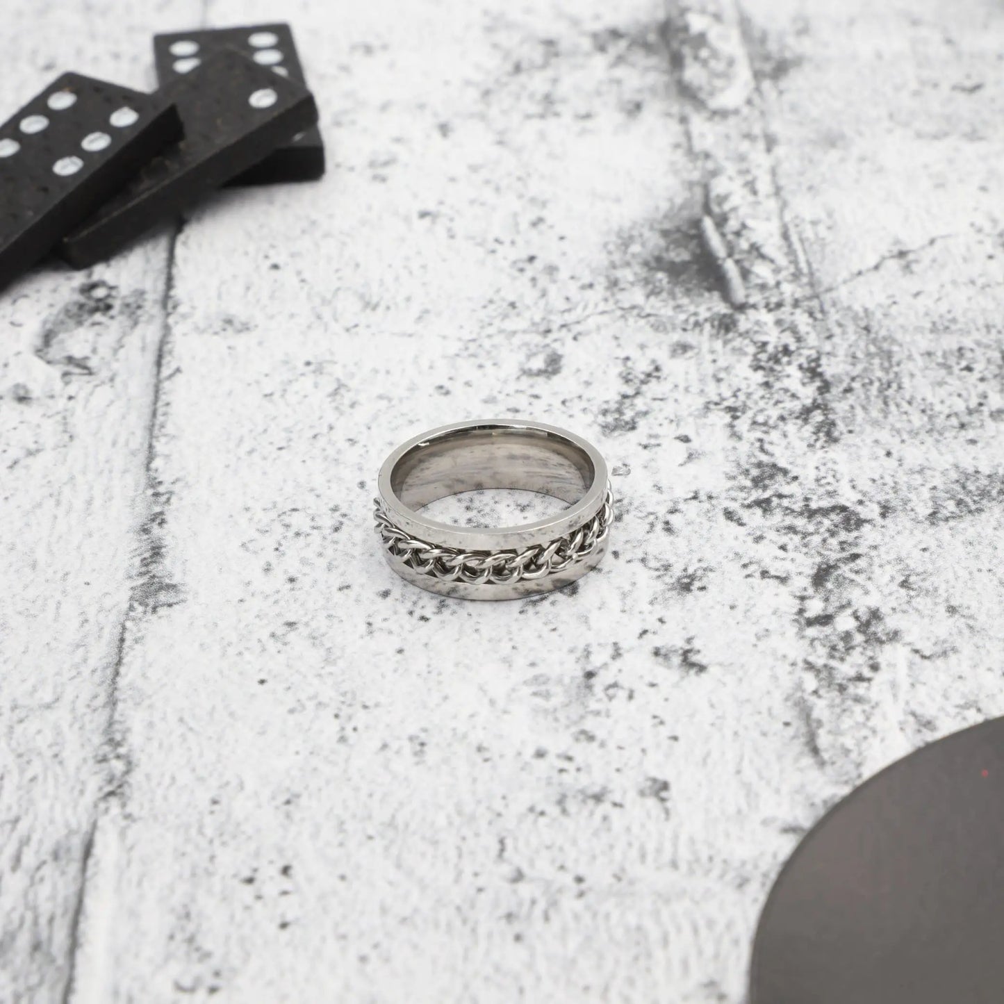 Ανδρικό δαχτυλίδι με αλυσίδα Mar & Mar Chained από ανοξείδωτο ατσάλι