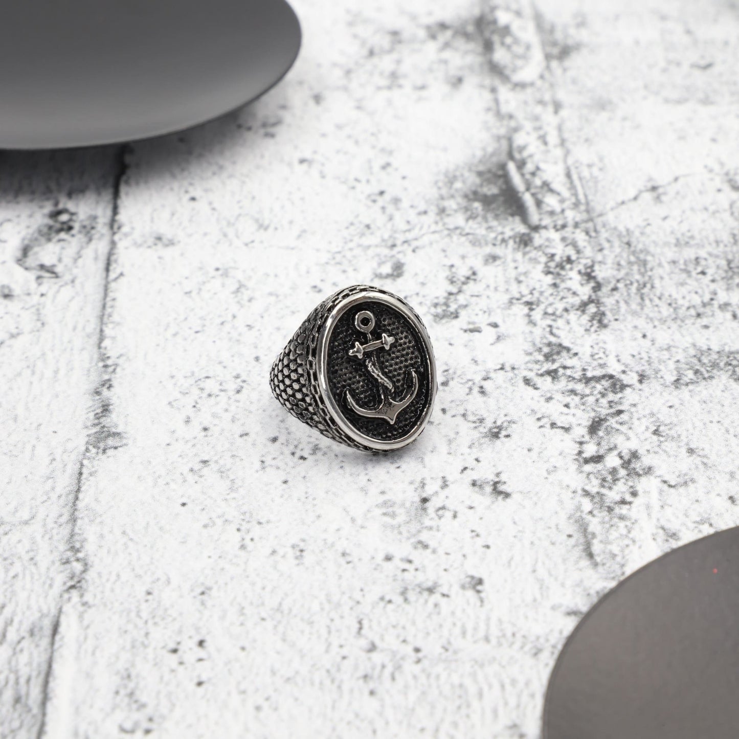 Ανδρικό δαχτυλίδι με άγκυρα Mar & Mar Anchor II από ανοξείδωτο ατσάλι