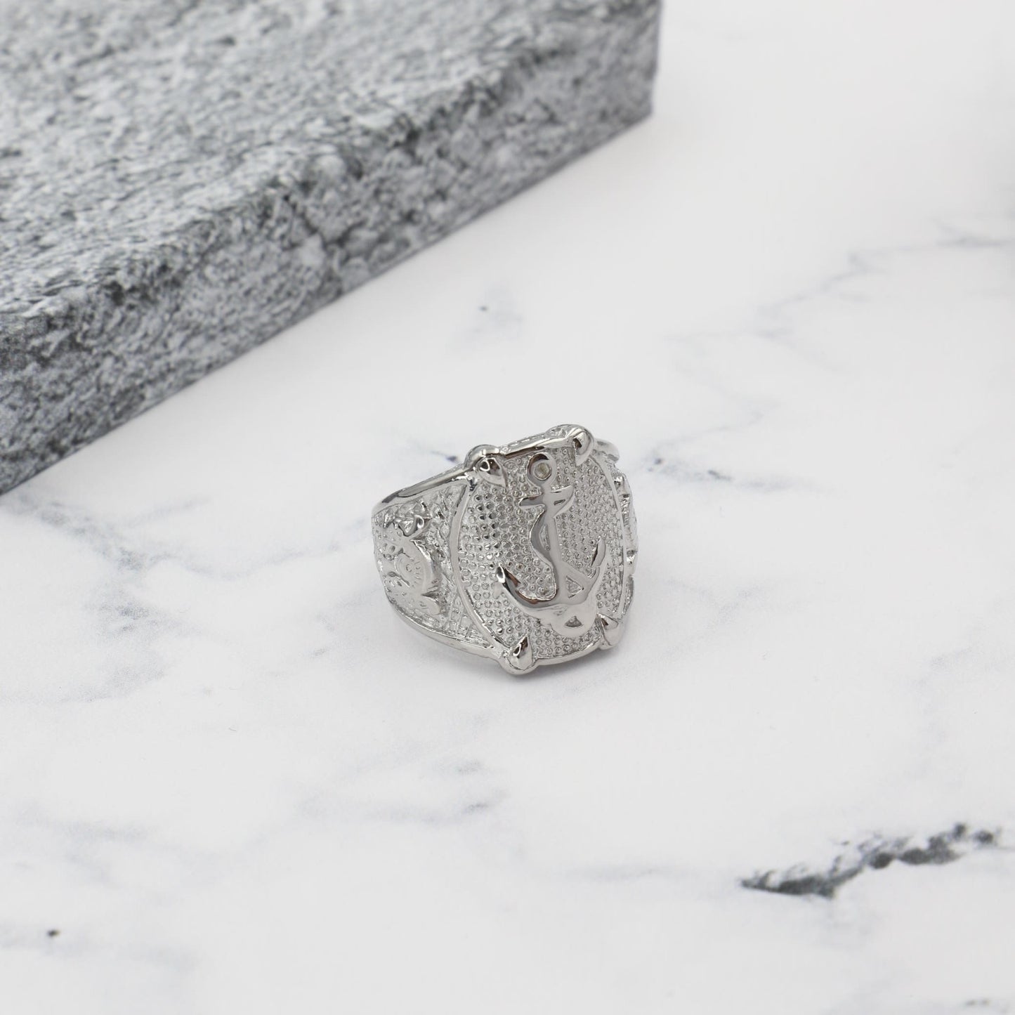 Ανδρικό δαχτυλίδι με άγκυρα Mar & Mar Anchor από ανοξείδωτο ατσάλι