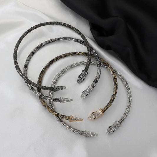 Κολιέ choker φίδι με πέτρες ζιργκόν Snake Sparkle