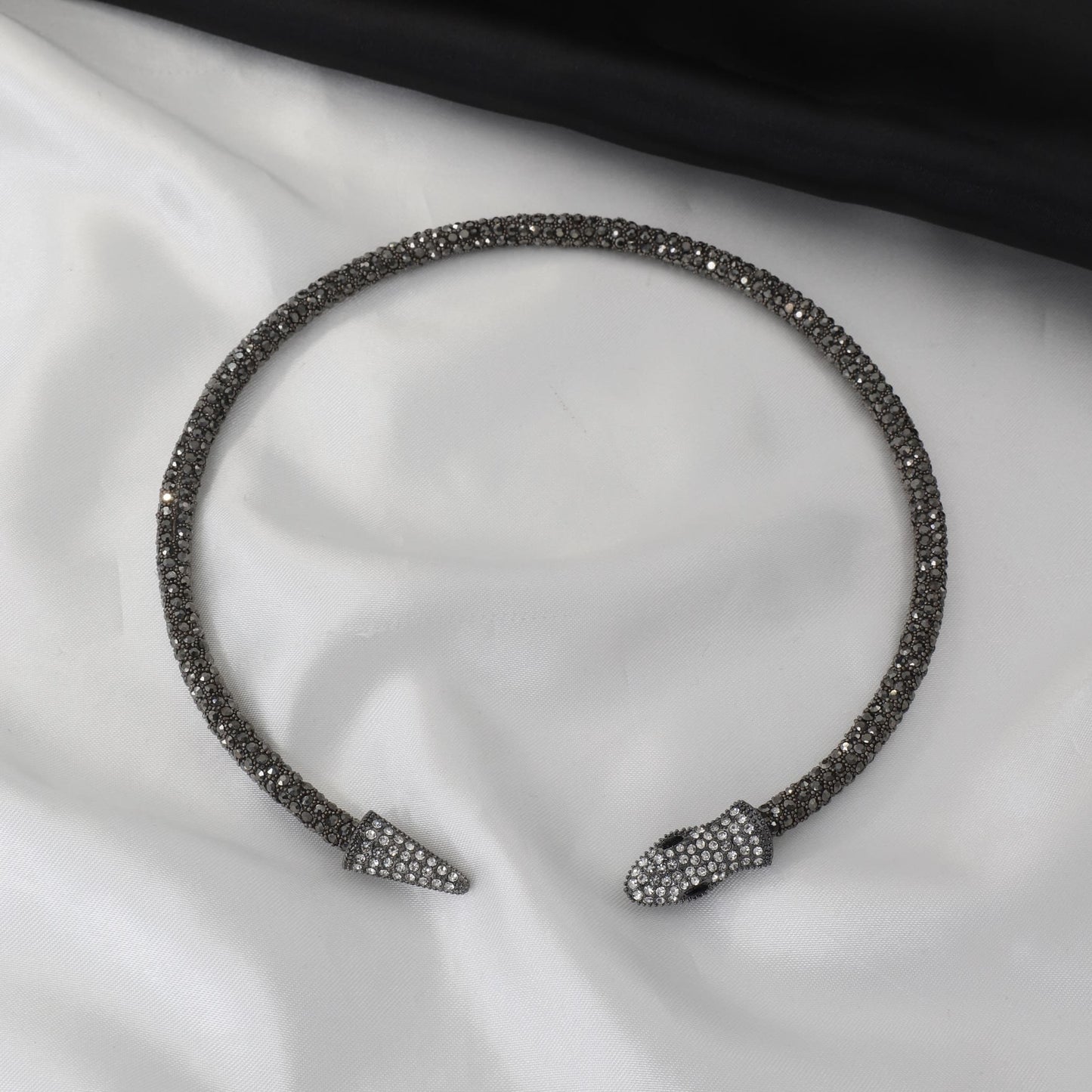 Κολιέ choker φίδι με πέτρες ζιργκόν Snake Sparkle