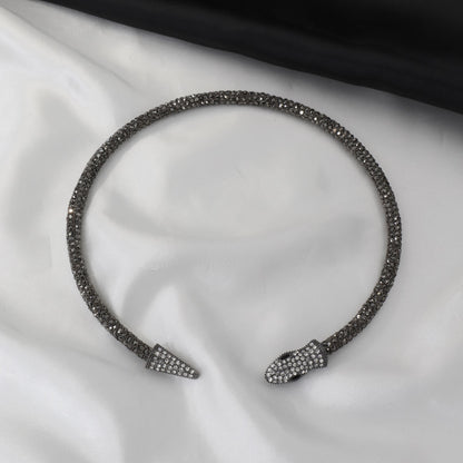 Κολιέ choker φίδι με πέτρες ζιργκόν Snake Sparkle