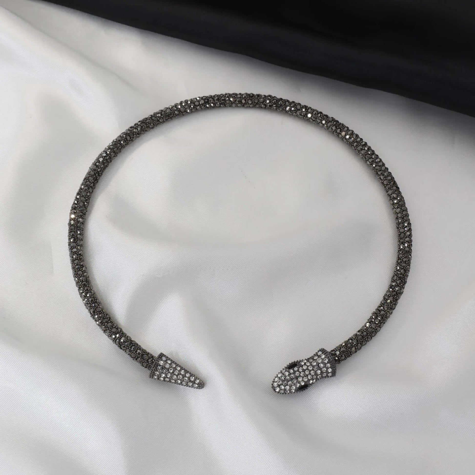 Κολιέ choker φίδι με πέτρες ζιργκόν Snake Sparkle