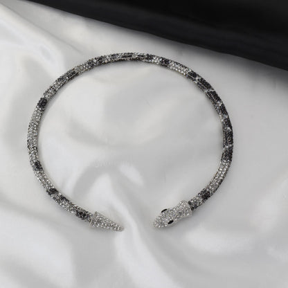 Κολιέ choker φίδι με πέτρες ζιργκόν Snake Sparkle