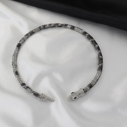 Κολιέ choker φίδι με πέτρες ζιργκόν Snake Sparkle