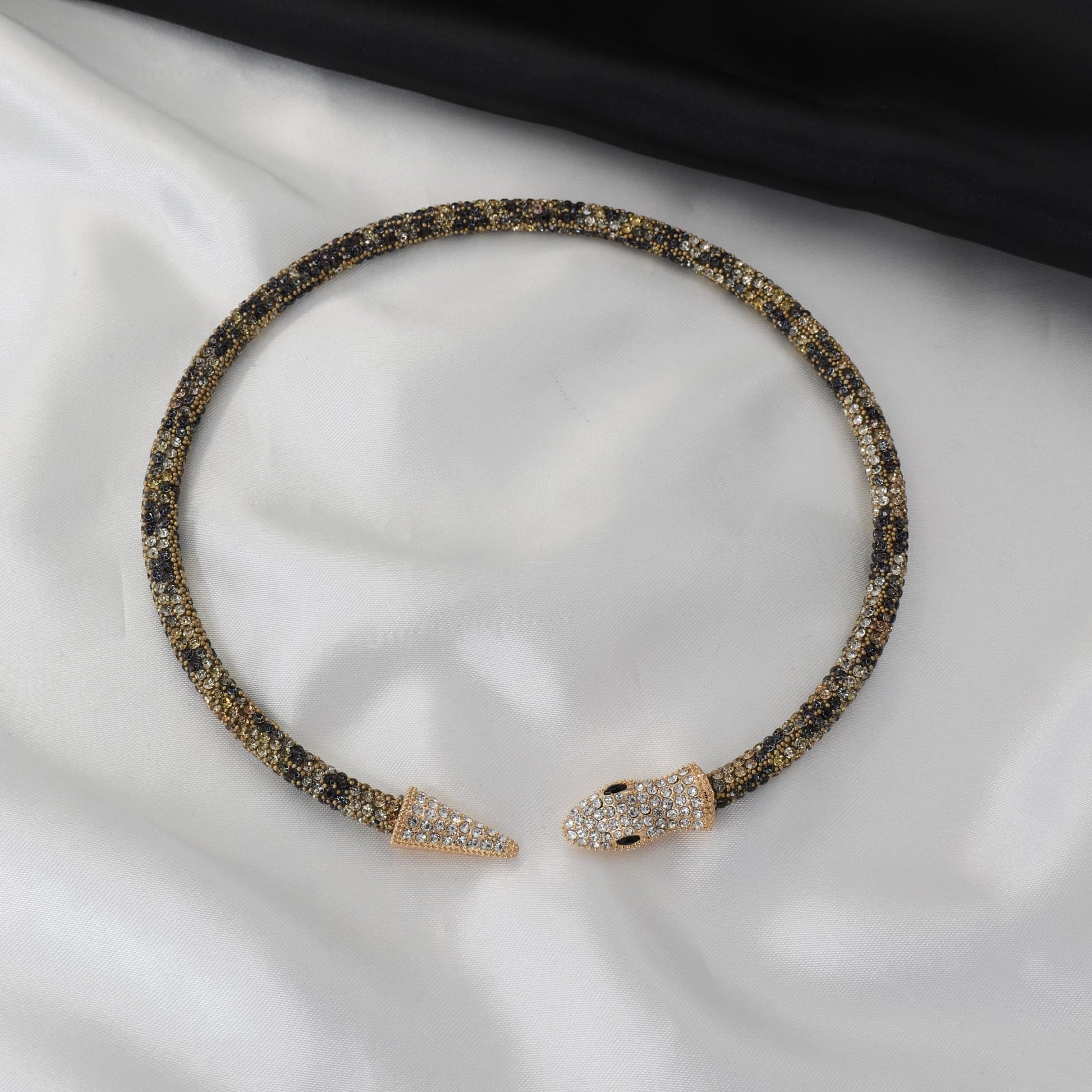 Κολιέ choker φίδι με πέτρες ζιργκόν Snake Sparkle