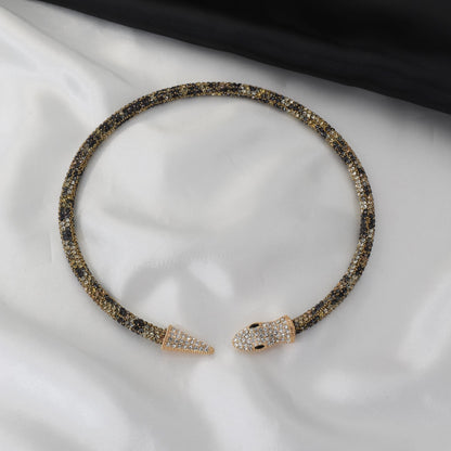 Κολιέ choker φίδι με πέτρες ζιργκόν Snake Sparkle
