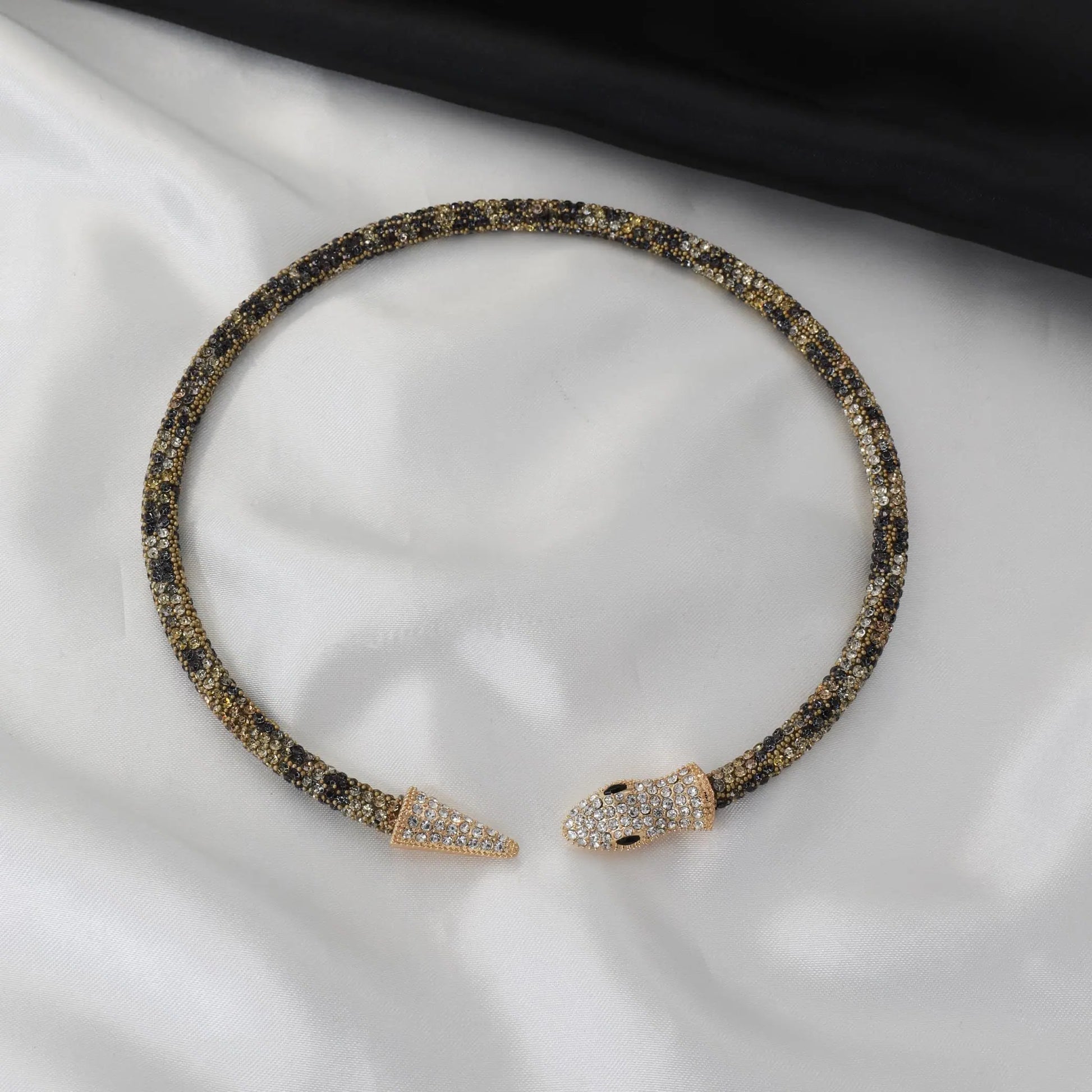Κολιέ choker φίδι με πέτρες ζιργκόν Snake Sparkle