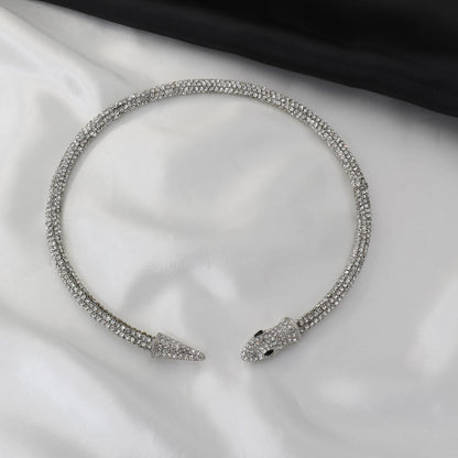 Κολιέ choker φίδι με πέτρες ζιργκόν Snake Sparkle