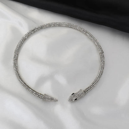 Κολιέ choker φίδι με πέτρες ζιργκόν Snake Sparkle