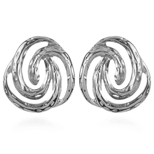Σκουλαρίκια καρφωτά Mar and Mar Anna (silver) από ανοξείδωτο ατσάλι