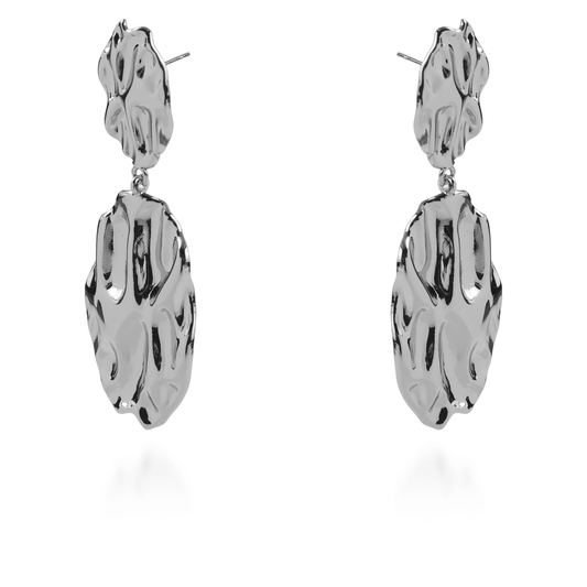Σκουλαρίκια κρεμαστά Mar and Mar (Silver) από ανοξείδωτο ατσάλι
