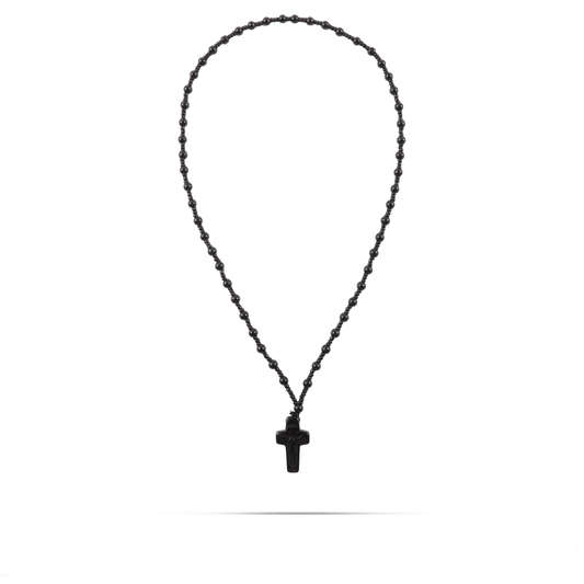 Ανδρικό κολιέ με σταυρό και χάντρες Mar and Mar Beaded Cross