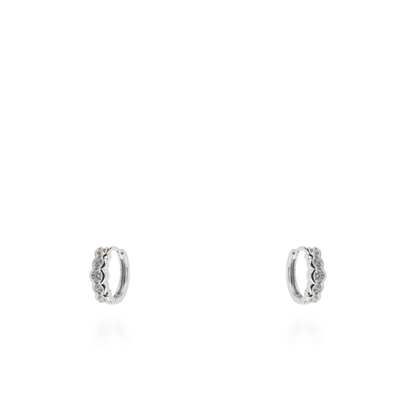 Σκουλαρίκια κρίκοι με ζιργκόν Mar and Mar Uvelina II Silver