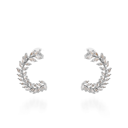 Σκουλαρίκια καρφωτά με ζιργκόν Mar and Mar Kailoa Silver