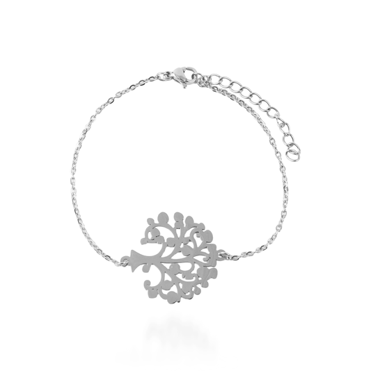Βραχιόλι δέντρο της ζωής Mar and Mar Tree of Life II (Silver) από ανοξείδωτο ατσάλι