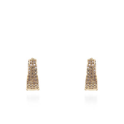 Σκουλαρίκια κρίκοι με ζιργκόν Mar and Mar Neritha Oval (1,5 cm)