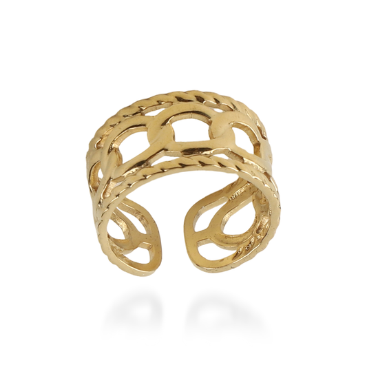 Γυναικείο δαχτυλίδι σε σχήμα αλυσίδας Mar and Mar Chain III από ανοξείδωτο ατσάλι