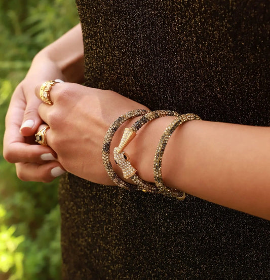 Βραχιόλι φίδι με ζιργκόν Snake Sparkle Bracelet