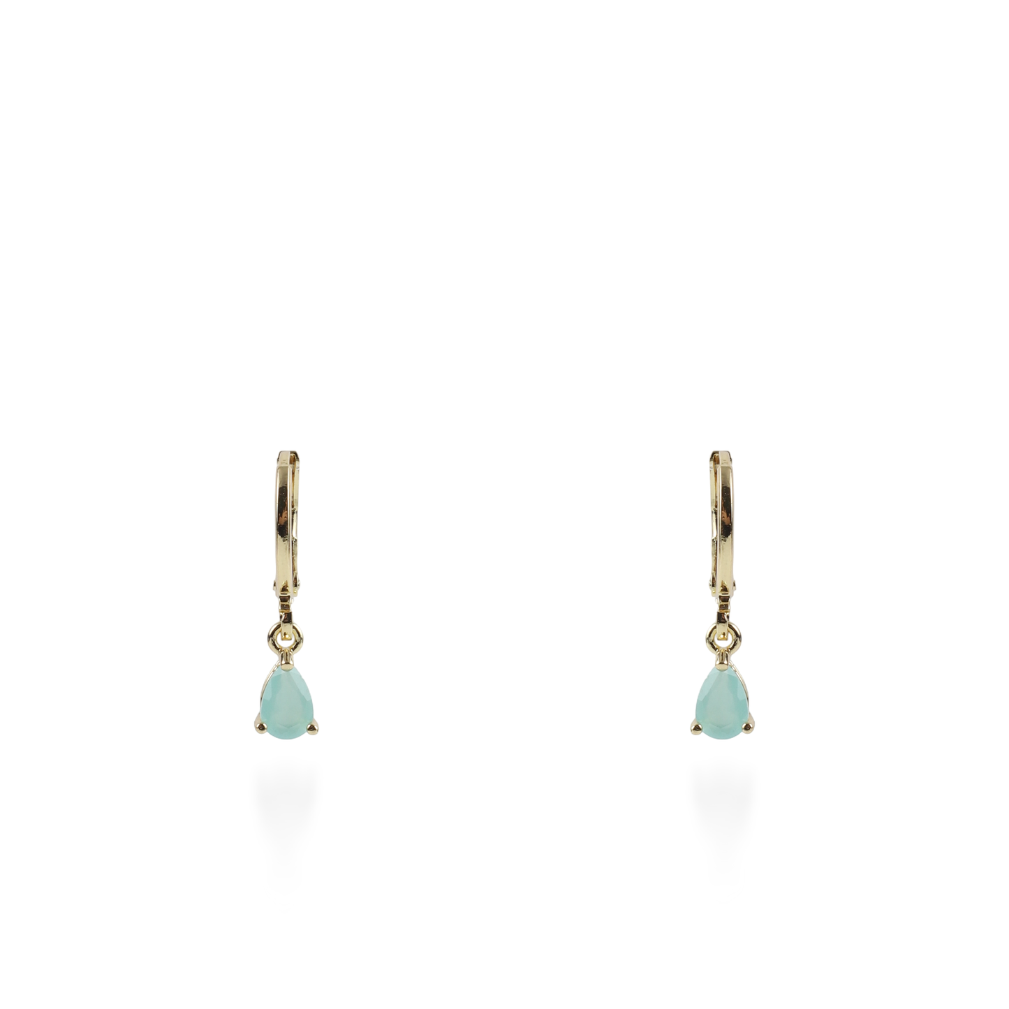Σκουλαρίκια κρεμαστά με πέτρες ζιργκόν Mar and Mar Quilly (Turquoise)