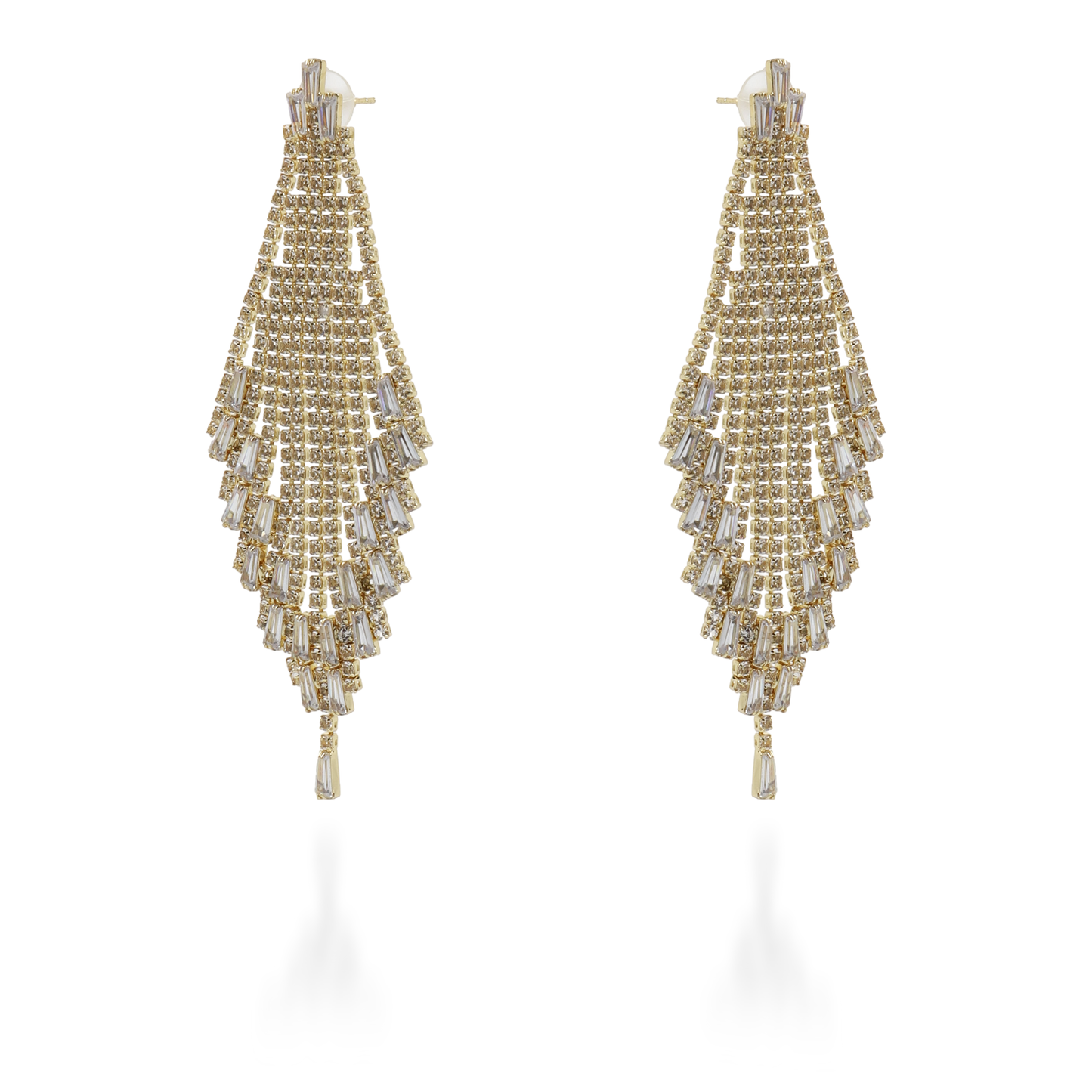 Σκουλαρίκια κρεμαστά με πέτρες ζιργκόν Ethalia