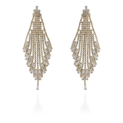 Σκουλαρίκια κρεμαστά με πέτρες ζιργκόν Ethalia