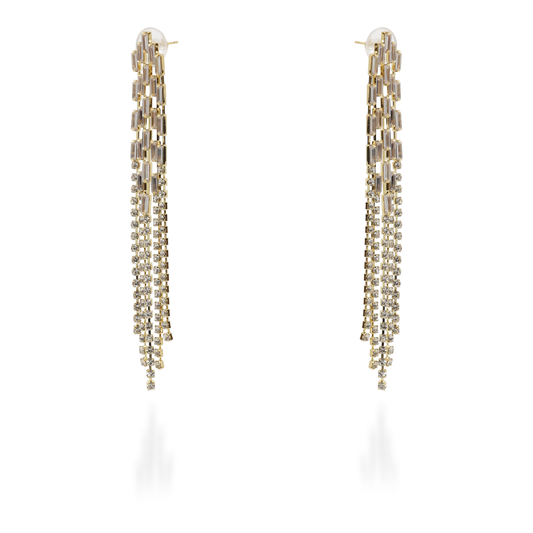 Σκουλαρίκια κρεμαστά με πέτρες ζιργκόν Ethalia II