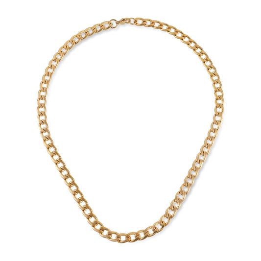 Αλυσίδα λαιμού Mar and Mar Curb Cuban (Noel-Gold) από ανοξείδωτο ατσάλι